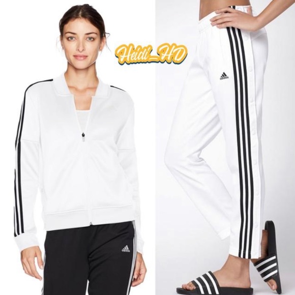 adidas Pants - Adidas Tricot Snap Button Down Tracksuit